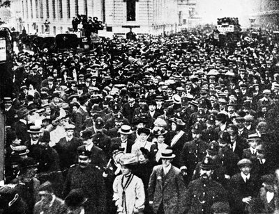Mrs. Pankhurst Leading the Deputation by English Photographer